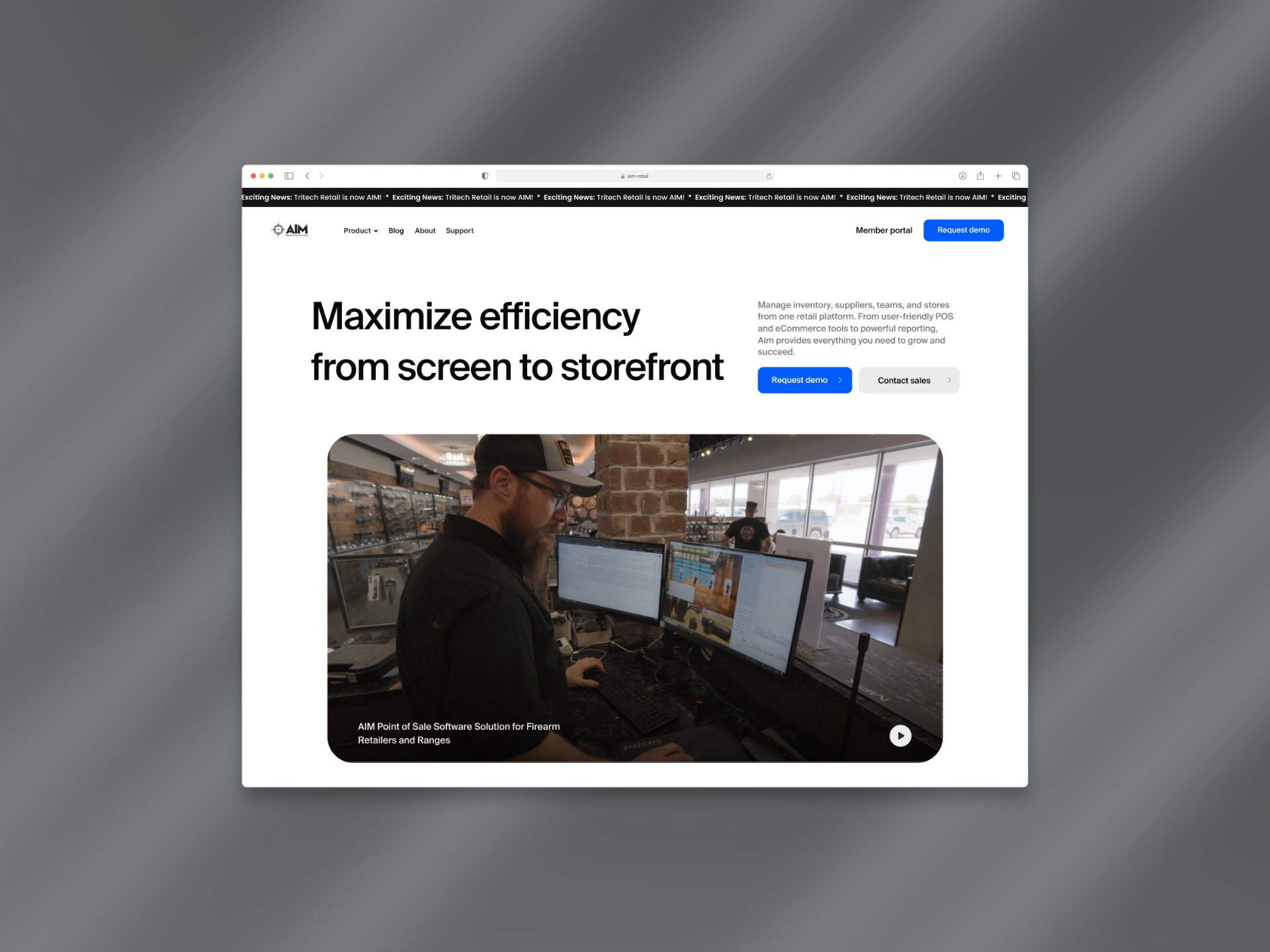 Website Redesign : Tritech Aim Retail daily ui figma design landing page minimal design product design saas design ui ui design ui ux ux design web design web designer website website design