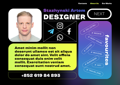 About us page for landing page about us contacts graphic design home page landing landing page ui ux web design website