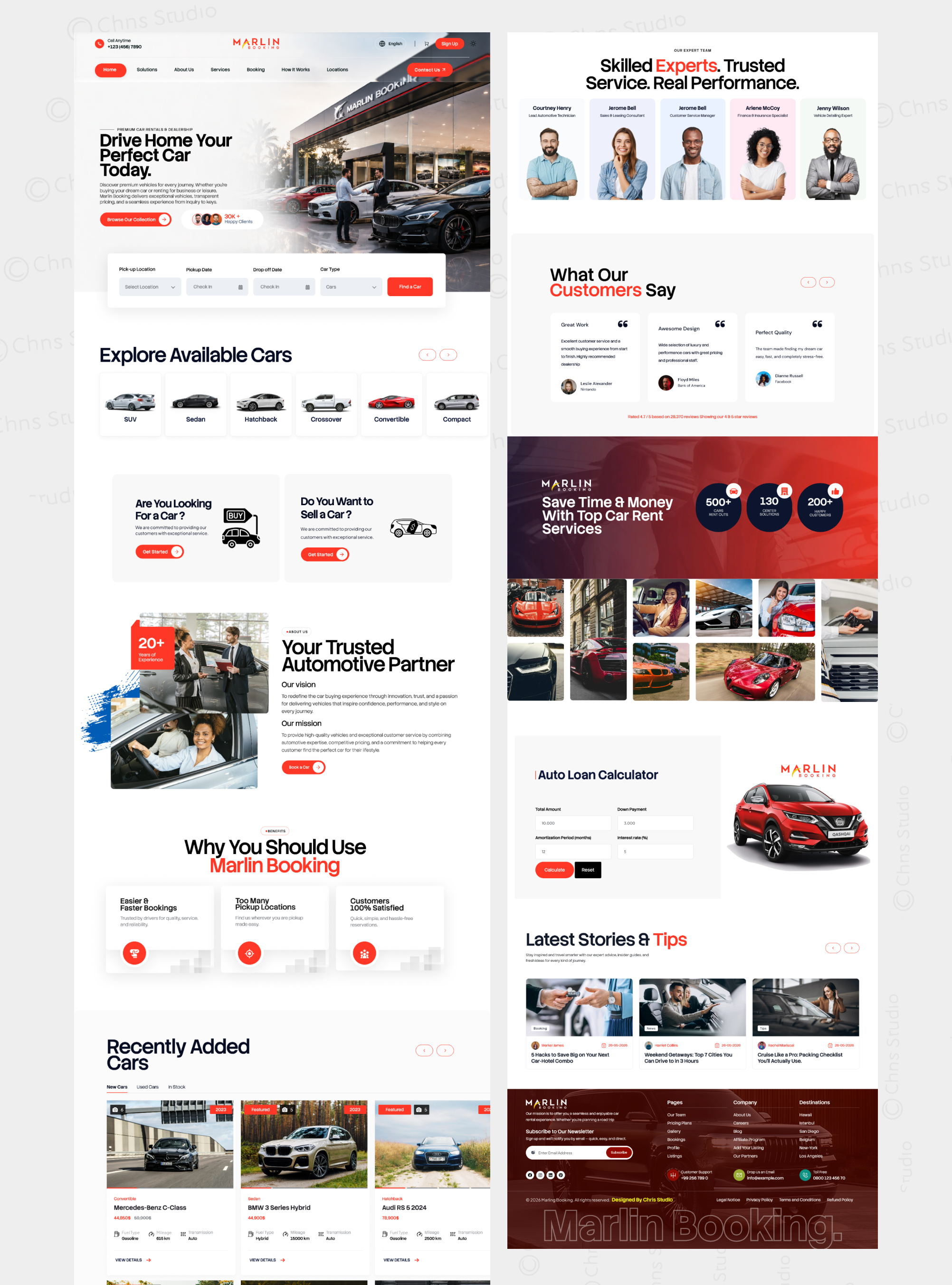 Car Rental and Automotive Services Website automotive bookingplatform carrental figmadesign landingpage modernui responsivedesign uidesign uxdesign webdesign
