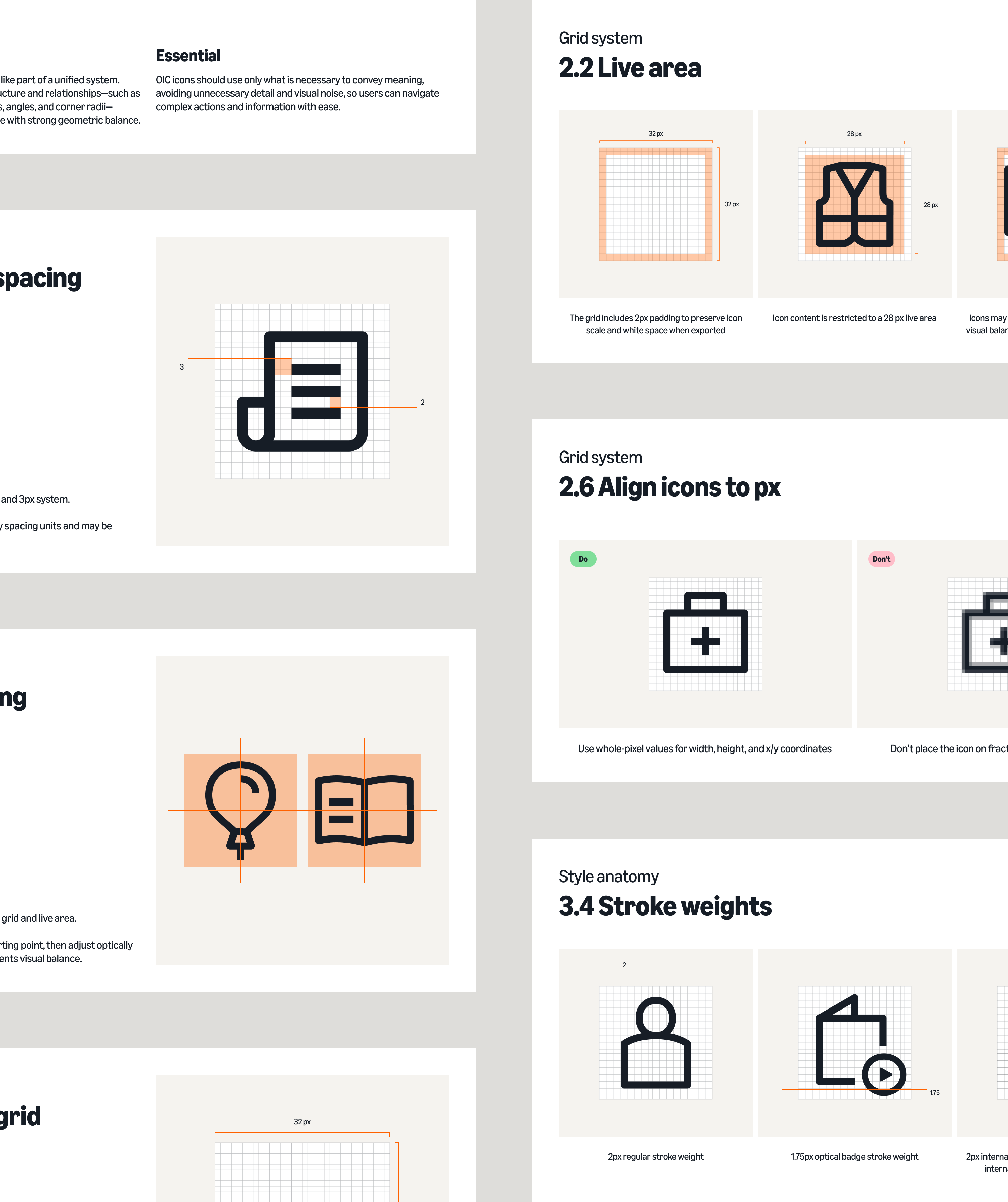 Amazon OIC Iconography Guidelines amazon custom icons design system guidelines icon icon design icon designer icon set icon system iconography iconography guidelines icons