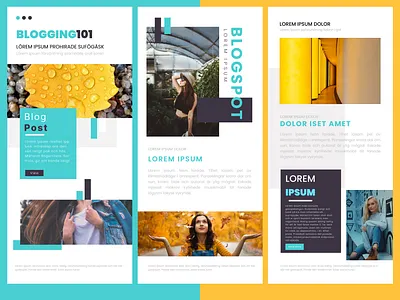 The Art Blog amazing attractive best blog blue bright colorful cx design designer figma px ui uiux ux yellow