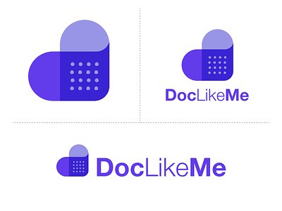 Final Logo for DocLike.me branding design flat illustration logo simple