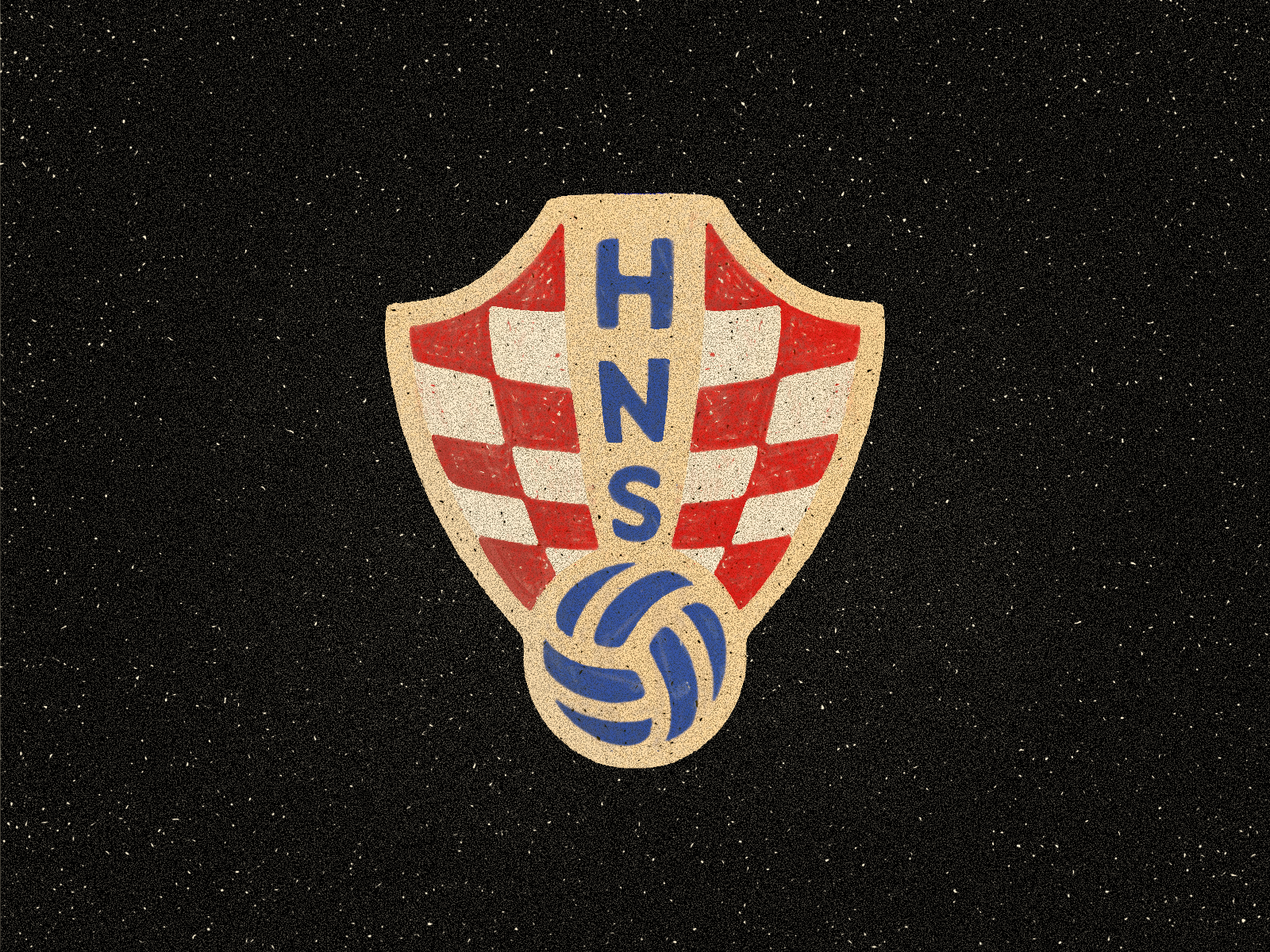 Croatia ✦ Hrvatska Nogometna Reprezentacija ball branding crest croatia emblem football hns illustration logo logodesign logotype medal national redesign shield sketch soccer squares team world cup