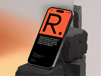 iPhone 14 Pro Mockups 3d 3d illustration blender interface iphone layout mobile mockup orange portfolio typography