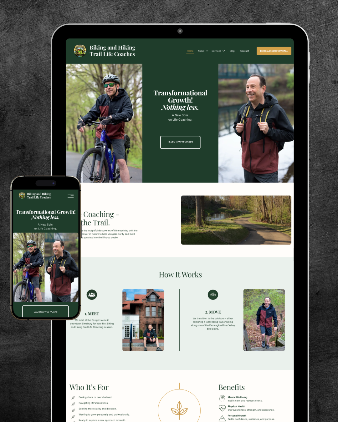 Biking and Hiking Trail Life Coaches css javascript life coach life coach website life coaching life coaching website squarespace web design web developer websites