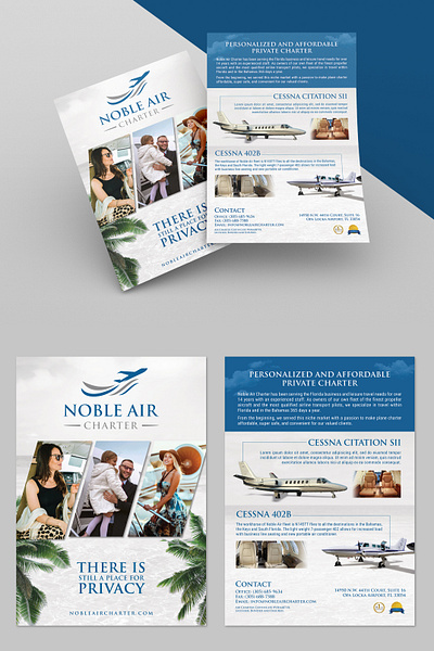 Flyer for Noble Air Charter air bahamas cessna charter fly flyer holiday plane private tropical