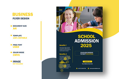 Admission Flyer design template admission admission flyer banner branding children flyer template kids new year ready to print school admission social media promotion template