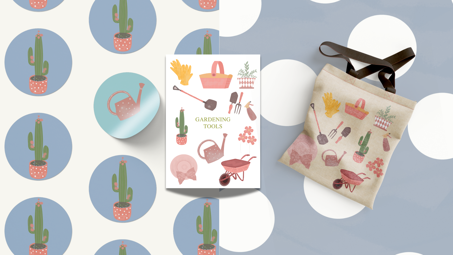 The Gardener's Kit - Pastel Collection branding graphic design illustration logo