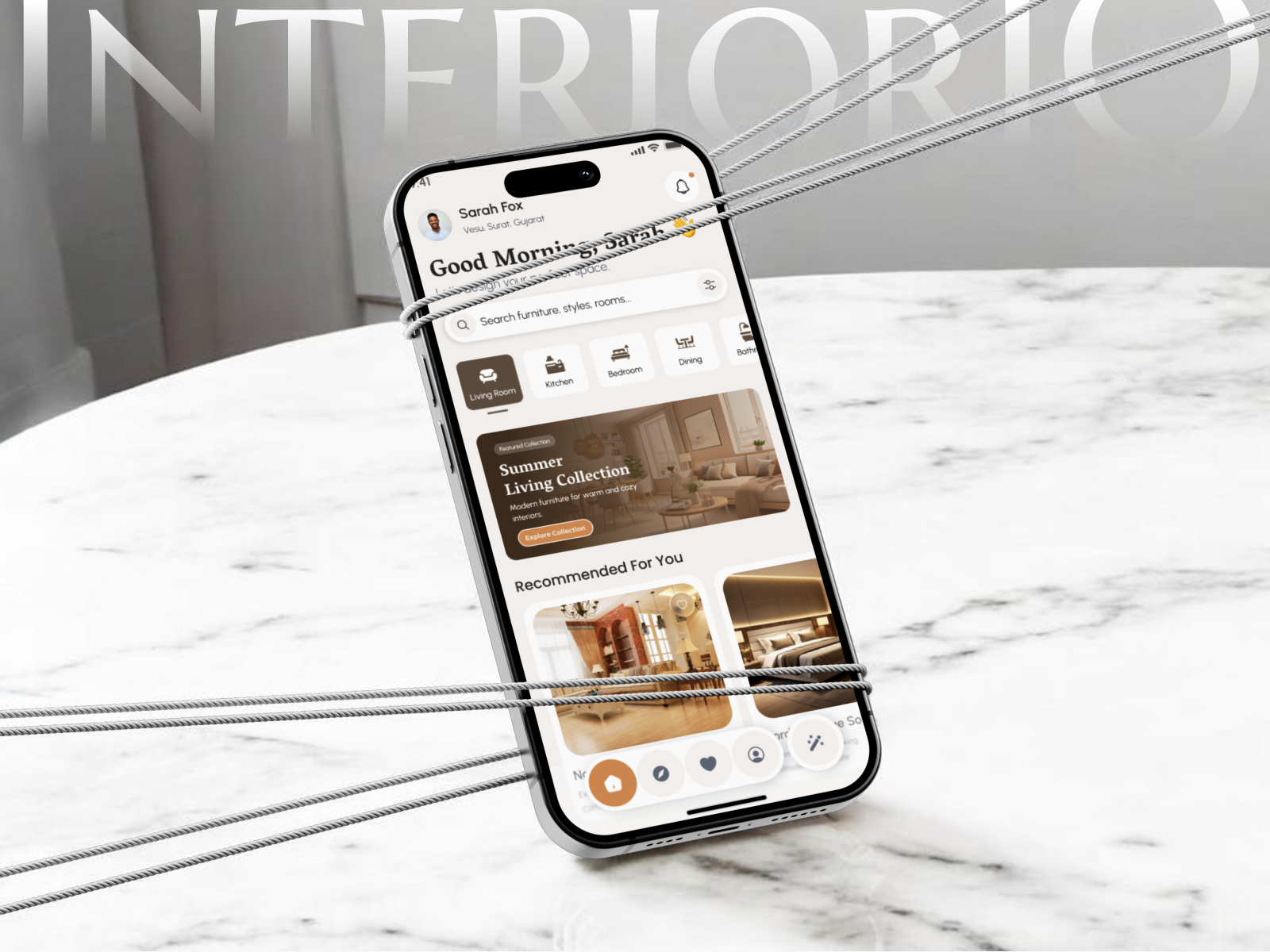 InteriorIQ – AI Interior Design Mobile App UI/UX Design app design design interior design app ui uidesign uiux