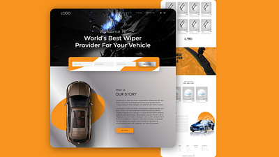 Car Wiper Website Ui Design branding graphic design photoshop ui vector webpage website