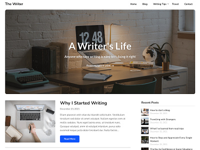 Write n Blog - Blog and writer template for WordPress blog blogging download free website wordpress writer writing