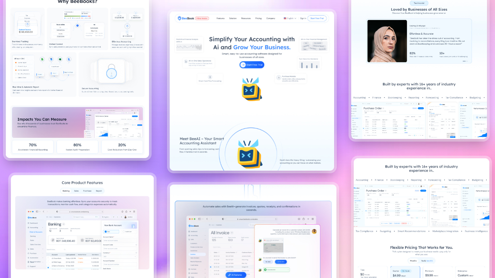 AI-Powered Accounting SaaS Platform Design accounting ai clean ui dashboard experience design finance finance website fintech fintech website landing page landing page design pricing page product walkthrough saas testimonial ui kit user interface web design web ui website