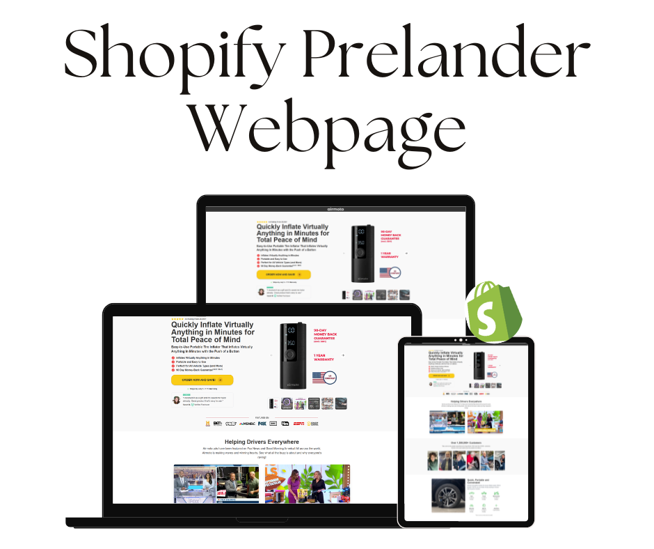 Shopify Pre-lander webpage design and redesign design ecommerce gempages illustration landing page pagefly replo shopify shopify developer shopify landing page ui webdesign