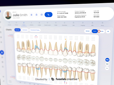 Dashboard Design for Dental Management animation dental care dental management flow design digital agency healthcare interaction interface ui user interface