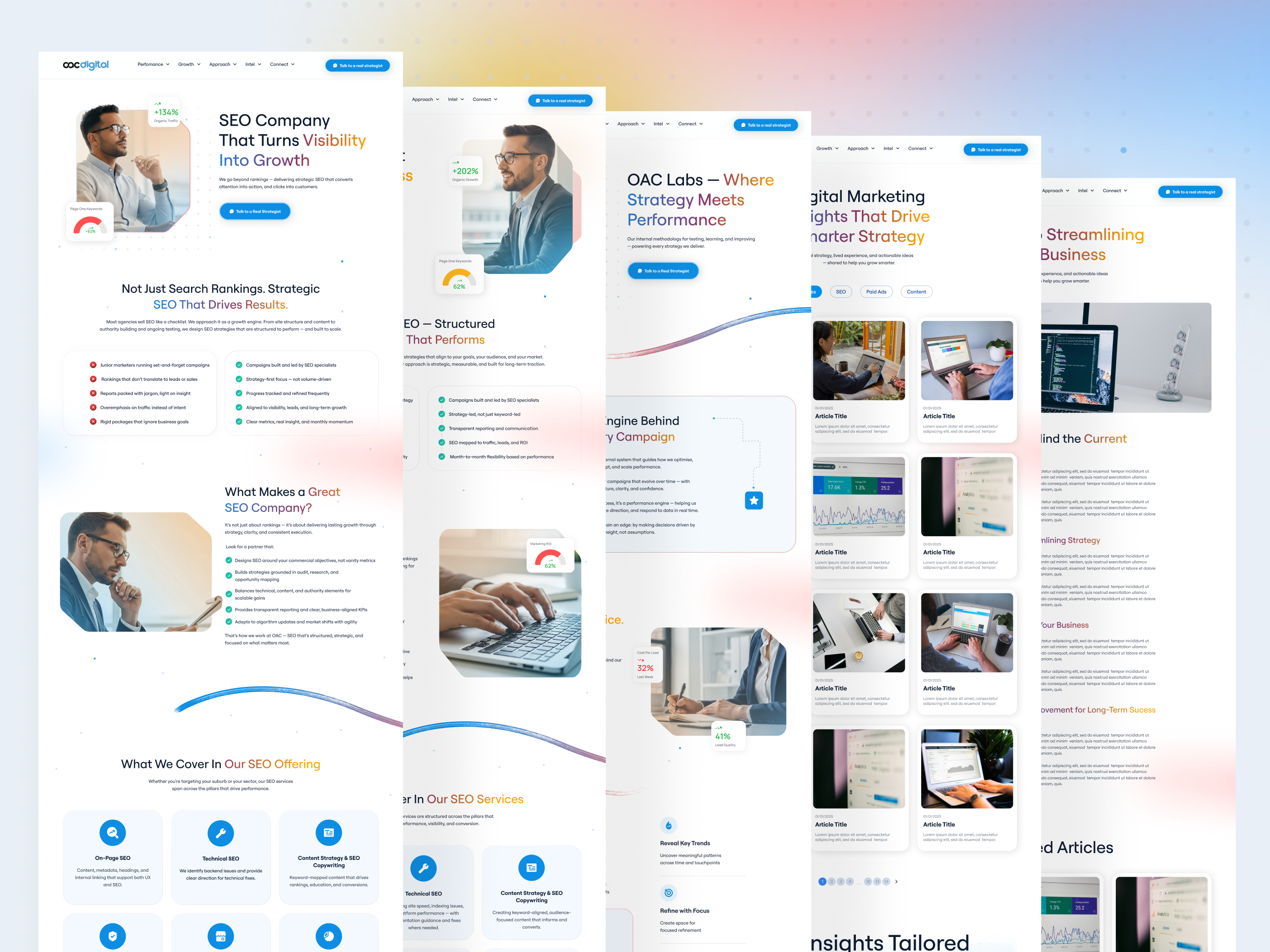 AOC-Digital | Digital Marketing Agency Website branding design graphic design landing page logo ui ux ui design vector web design