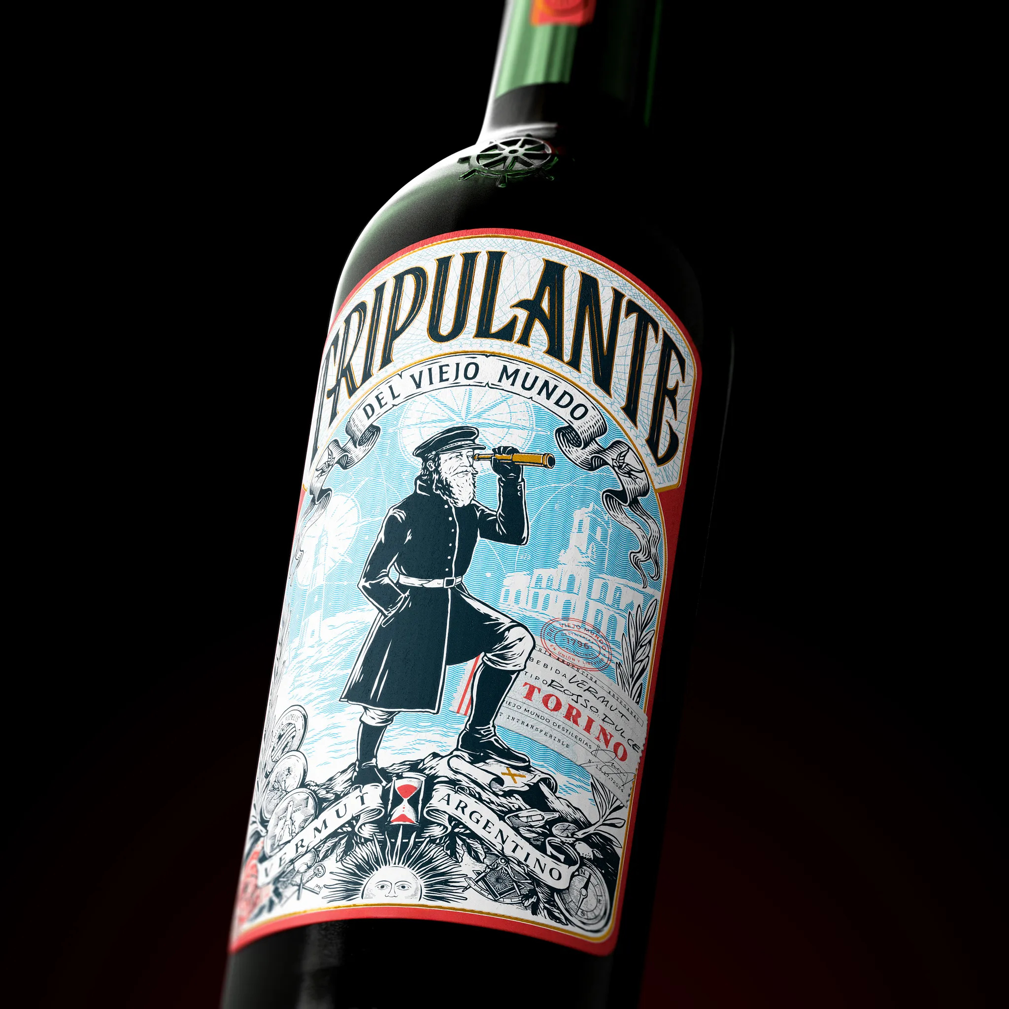 Tripulante del Viejo Mundo x Vieja Firma by Tuerca Studio brand brand identity branding graphic design illustration labeling lettering logo packaging