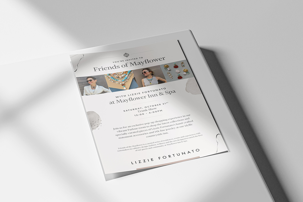 Mayflower Invitation brand collaboration editorial design graphic design hospitality invitation design luxury design paper goods print design stationary