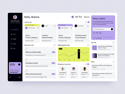 Talital - Web 3.0 Talent Marketplace crypto dashboard hr human resource marketplace platform product design talent ui ux web 3 web 3.0 web 3.0 design web app web app design web application web application design web platform