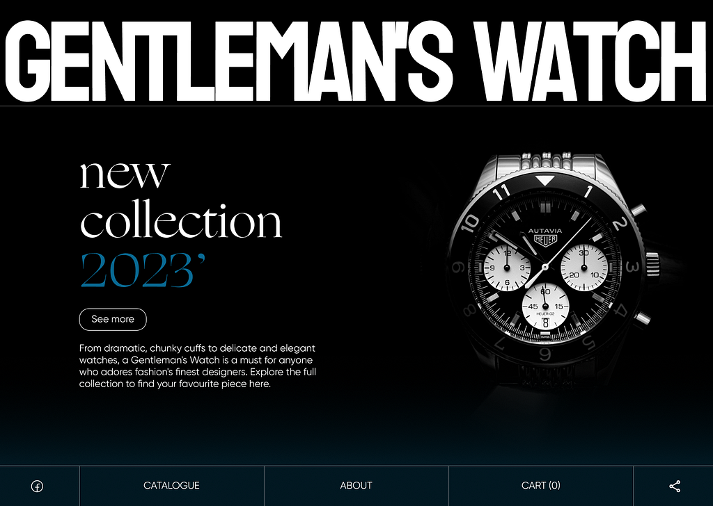 Luxury Watch Website Design by Daria on Dribbble