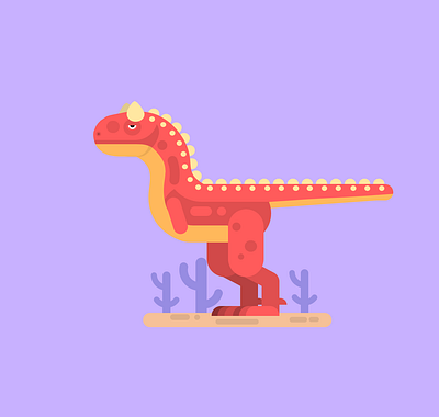 Flat Art Ilustration, Dinosaur dinosaur flat design graphic design illustration vector