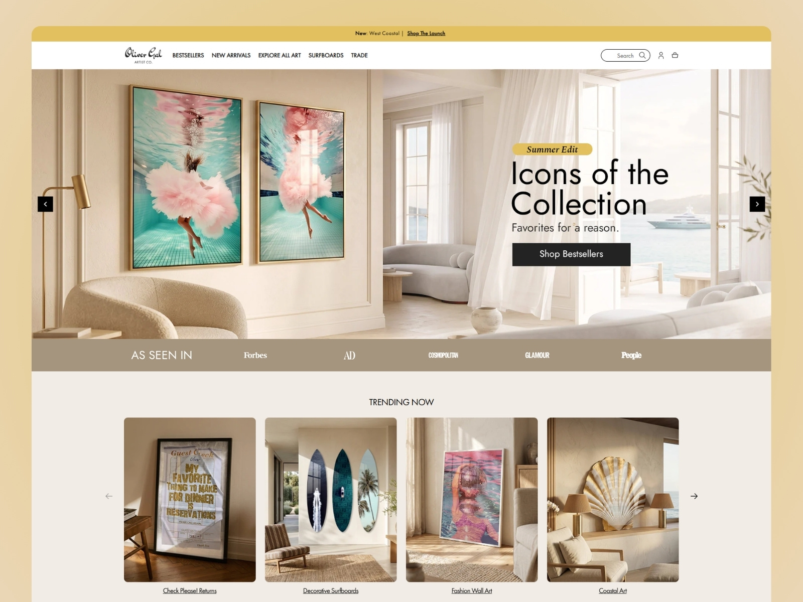 Luxury Wall Art & Home Décor Shopify Store design shipify shopifywebsite ui uidesign webdesign website wordpress