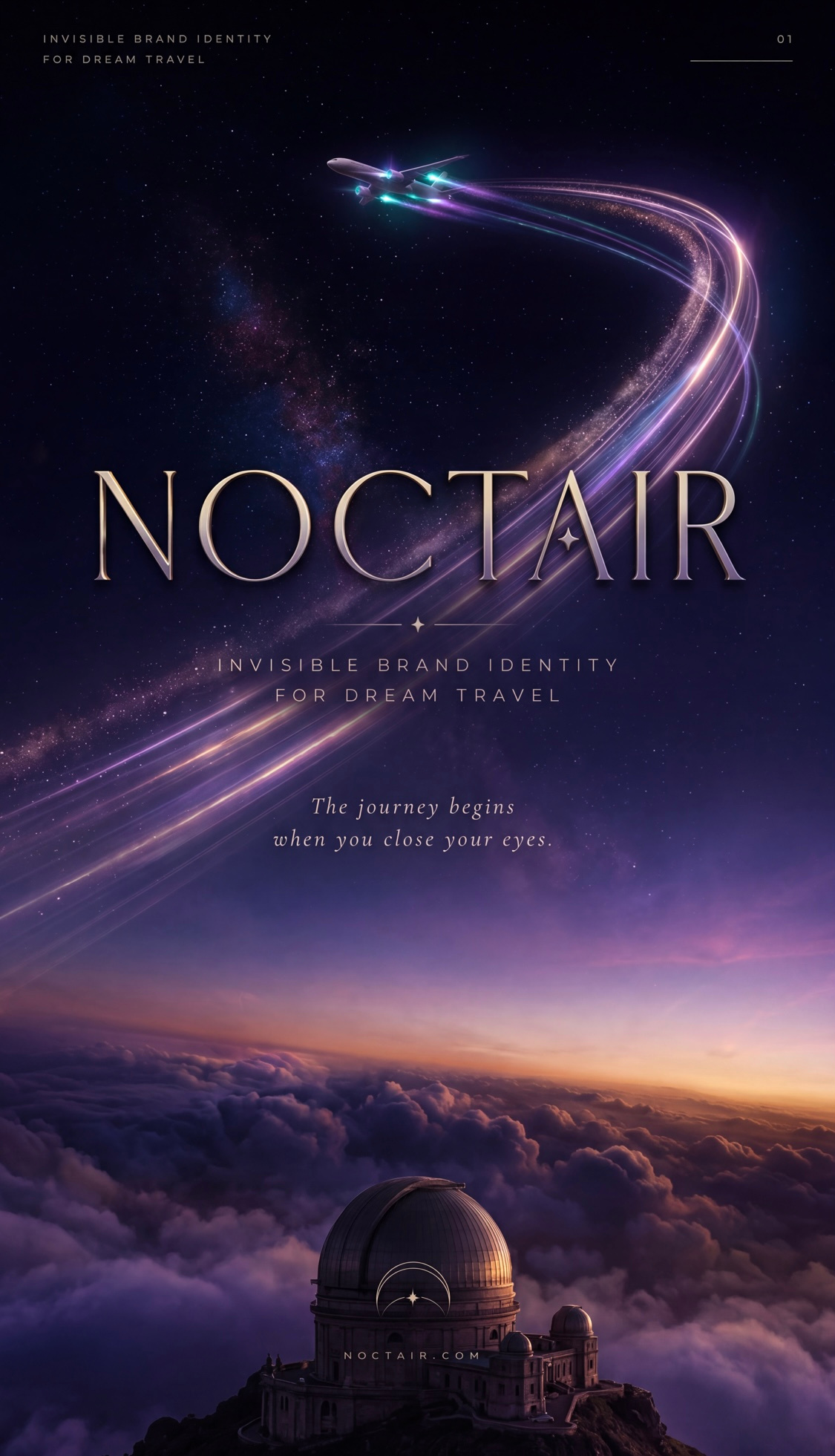 NOCTAIR — Luxury Dream Airline Branding & Mobile App Concept app app design art direction brand identity branding concept design creative direction editorial graphic design logo luxury mobile app typography ui ux visual identity
