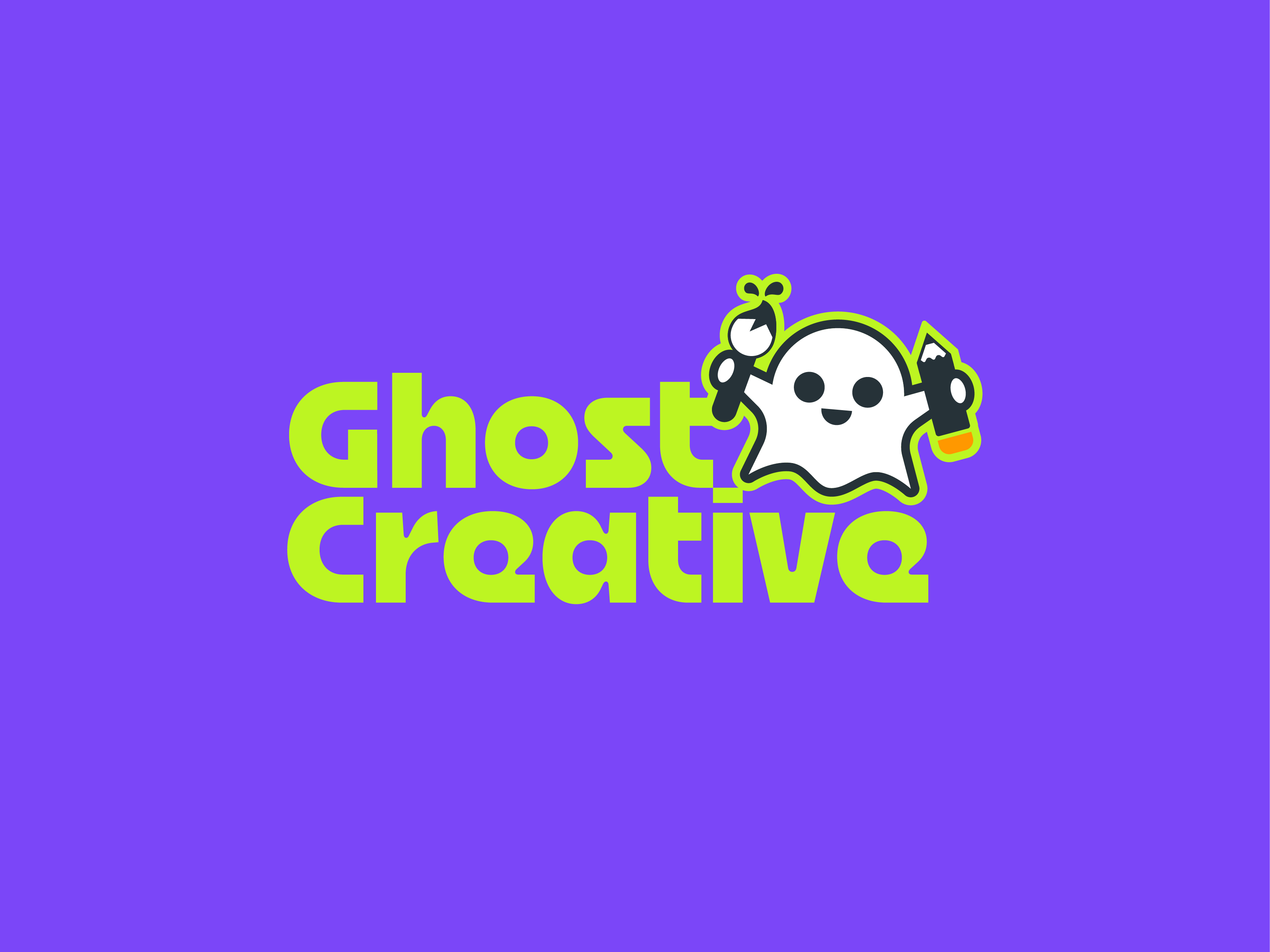 Ghost Creative abstract icon illustration logo mascot modern playful vector