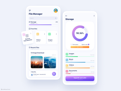 UI File Manager / App Design appdesign graphic design mobile ui uiapp uiappmobile uiux uiuxapp