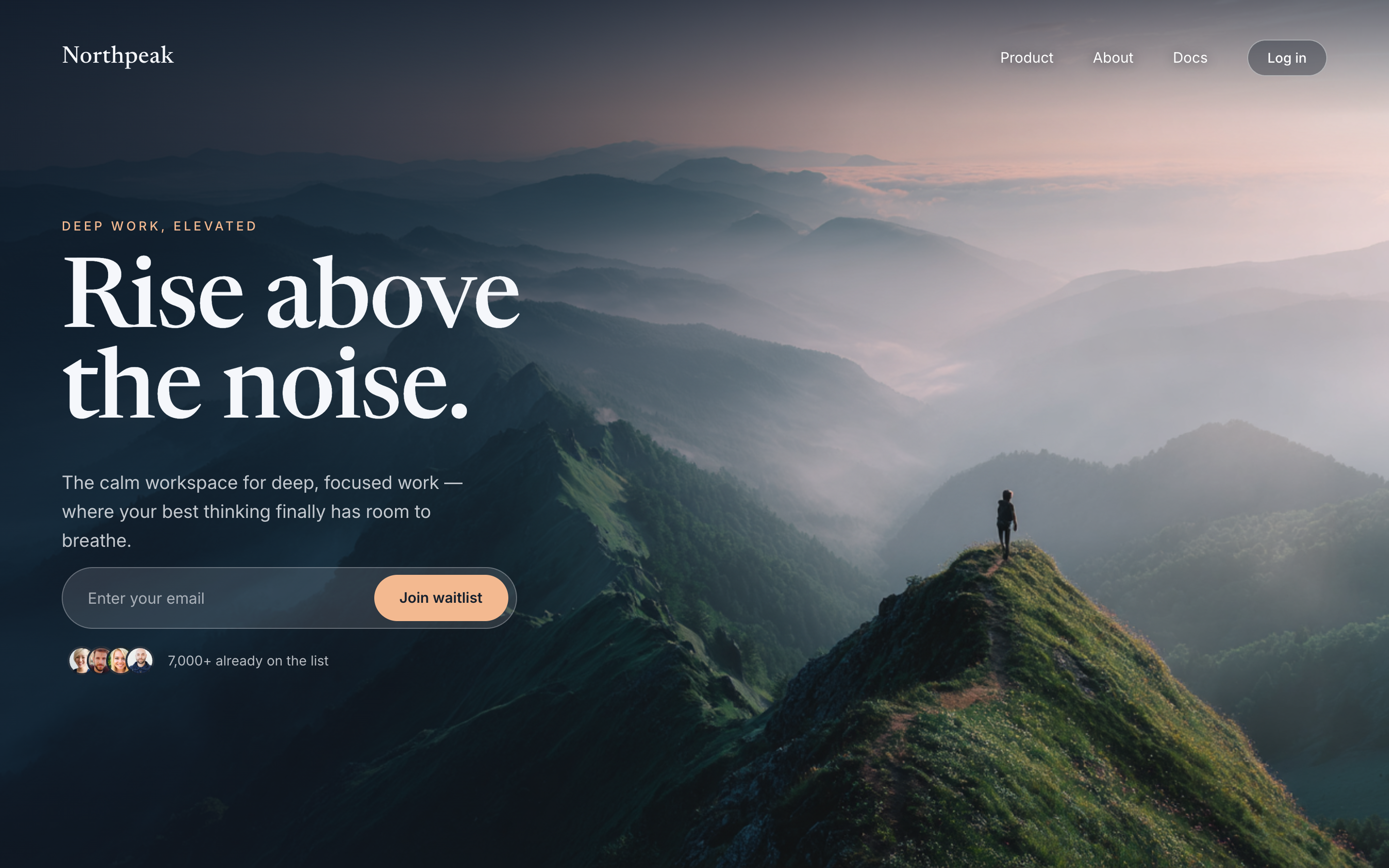 NorthPeak- Hero Section clean design figma hero ios landing page modern ui ux web web design