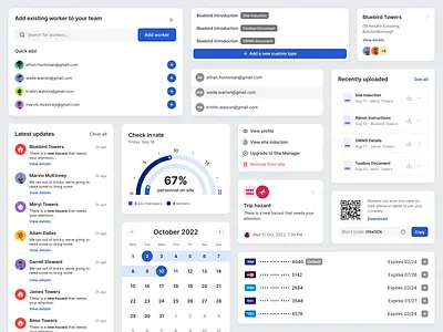Clrview - Components UI calendar cards clean components design design system location management minimal settings ui ux