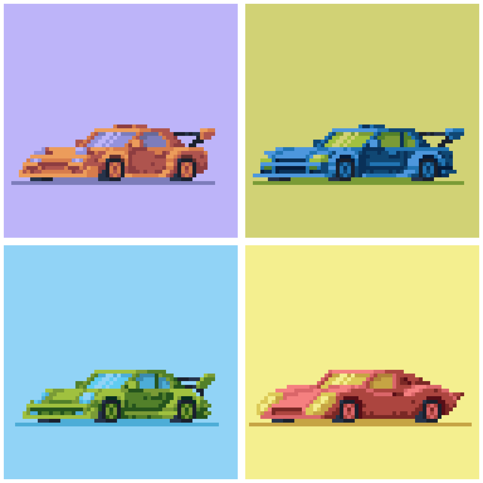 8 bit pixel racing car. Mini type transport vehicles for game assets in  vector illustration. 27378300 Vector Art at Vecteezy