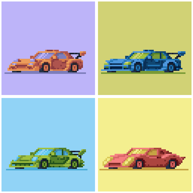 Pixel Art Illustration, Simple Racing Cars by Albi Lico on Dribbble