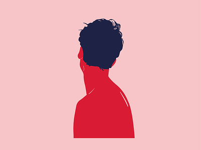 Red Boy art illustration minimalistic