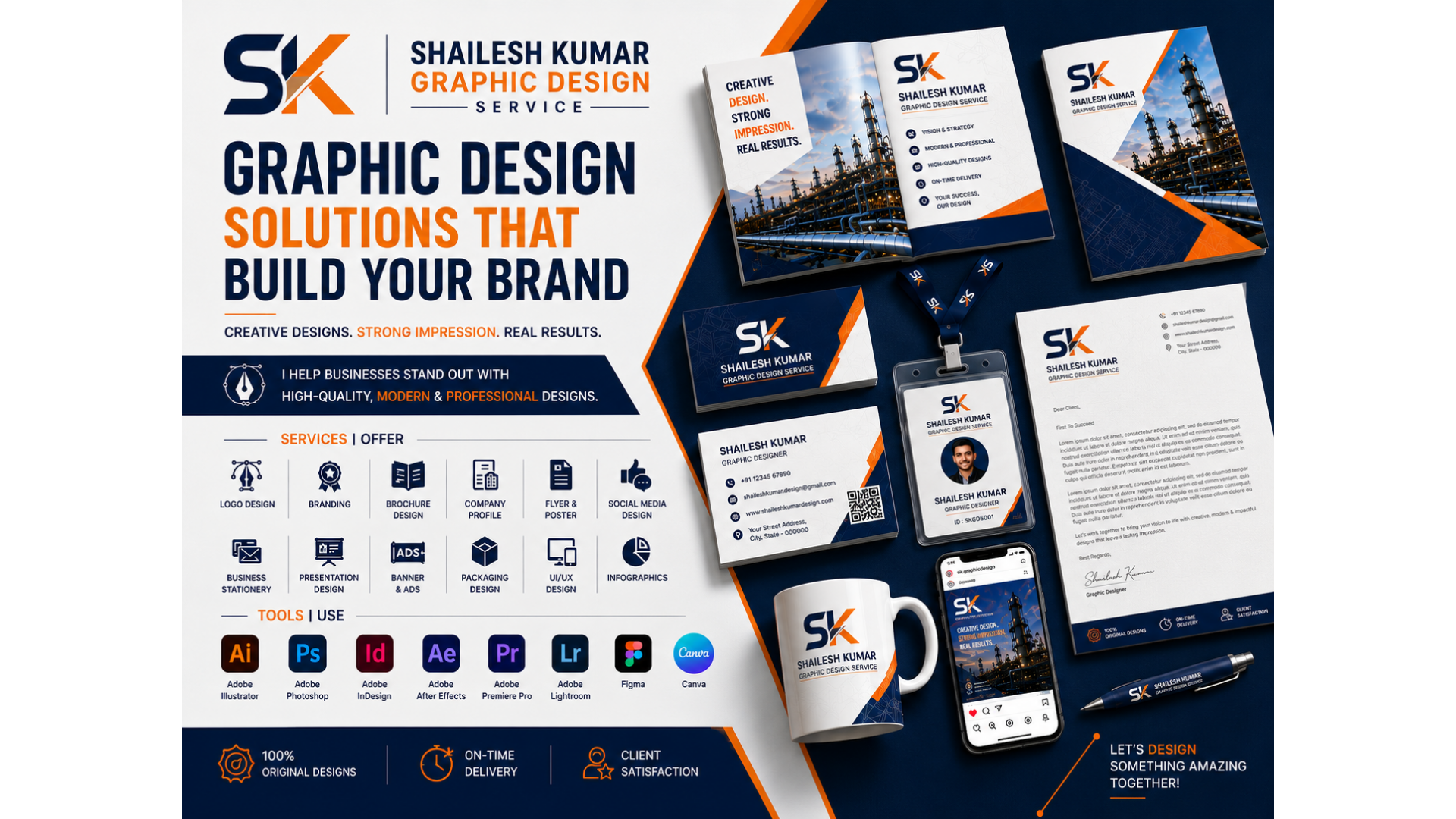 Complete Corporate Branding Identity Design brand identity branding brochure design business card corporate branding corporate identity engineering branding graphic design letterhead logo design visual identity