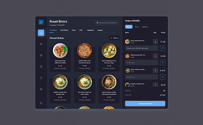 Food Dashboard UI 3d animation branding food ui graphic design logo motion graphics ui