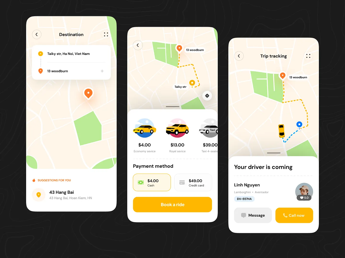 Modern Taxi Website UI Design: Streamlined User Experience