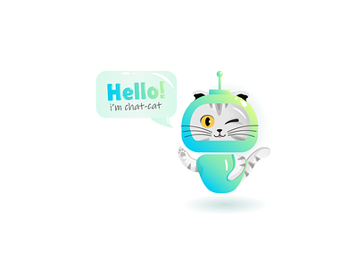 Design for a Chatbot 3d animation app branding cat ui chat cat chatbot clean design desktop figma graphic design homepage illustration landingpage lionwood.software logo modern ui web