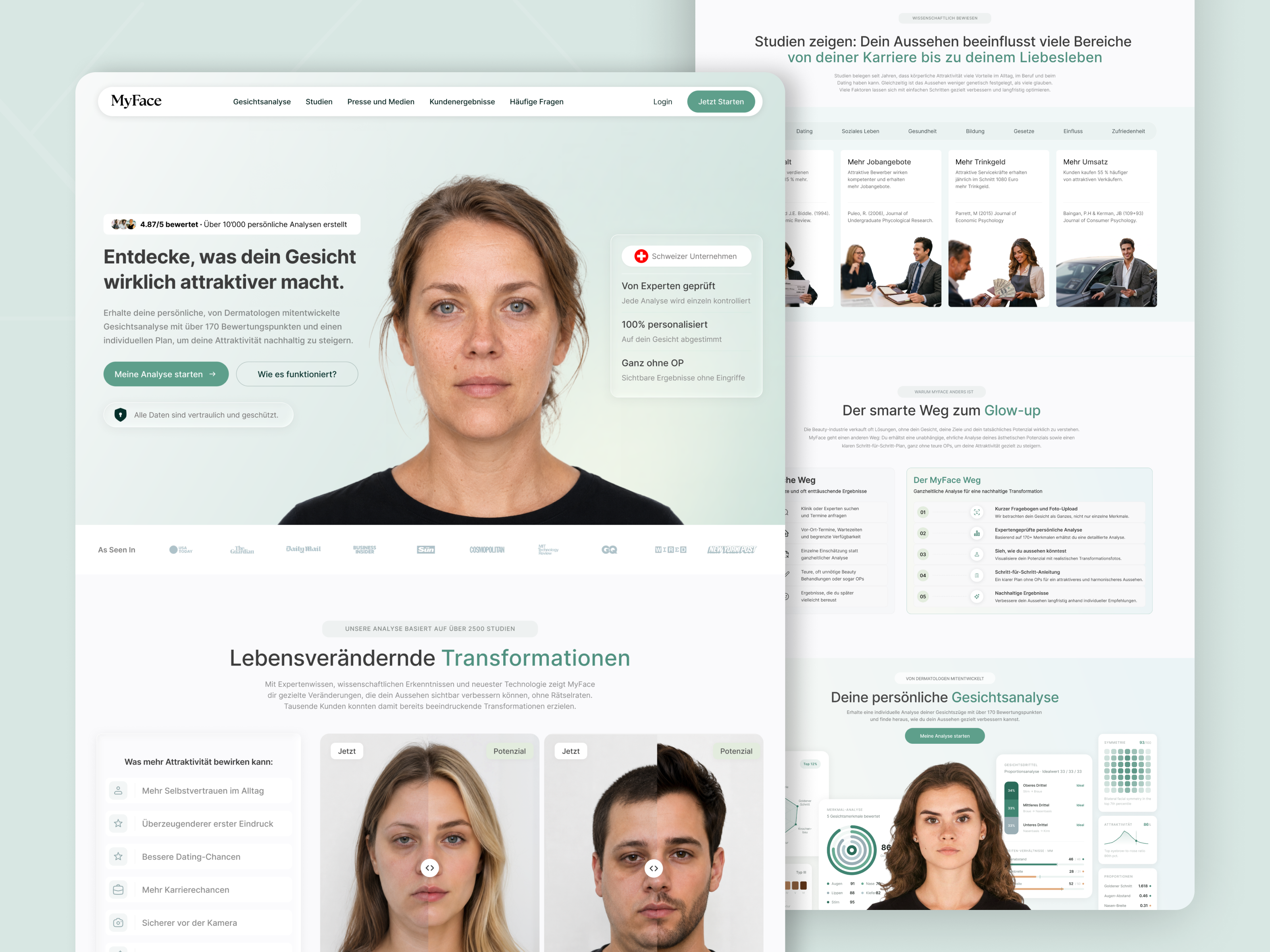 MyFace – AI Facial Analysis Landing Page aestheticui aiwebsite beautytech cleanui facialanalysis figmadesign healthcareui interfaceinspiration landingpage minimalui modernwebdesign premiumui responsiveui saaslandingpage skincareplatform startupwebsite uidesign uiux uxdesign webdesign