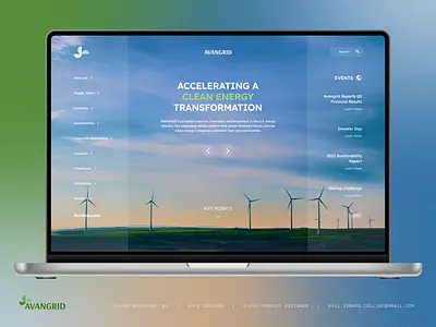Avangrid, Iberdrola: Web Redesign Concept branding concept logo macbook redesign typography ui ux web design website