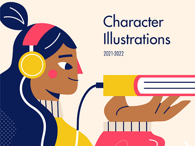 Character illustrations adobe art cartoon character clean colorful design digital flat graphic design illustration man people print simple vector woman