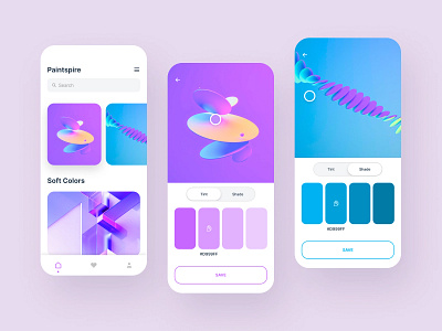 UI/UX Design of a Color Palette Generator App app app design design ui
