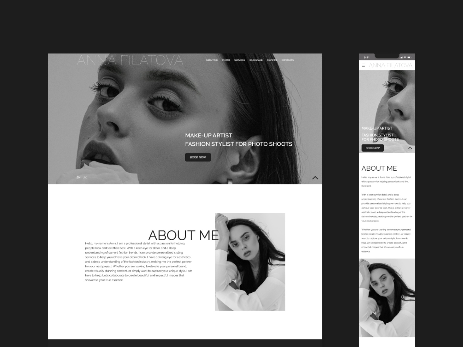 Make up Artist Landing Page By Nelli Kovalchuk On Dribbble make-up-artist-landing-page-by-nelli-kovalchuk-on-dribbble