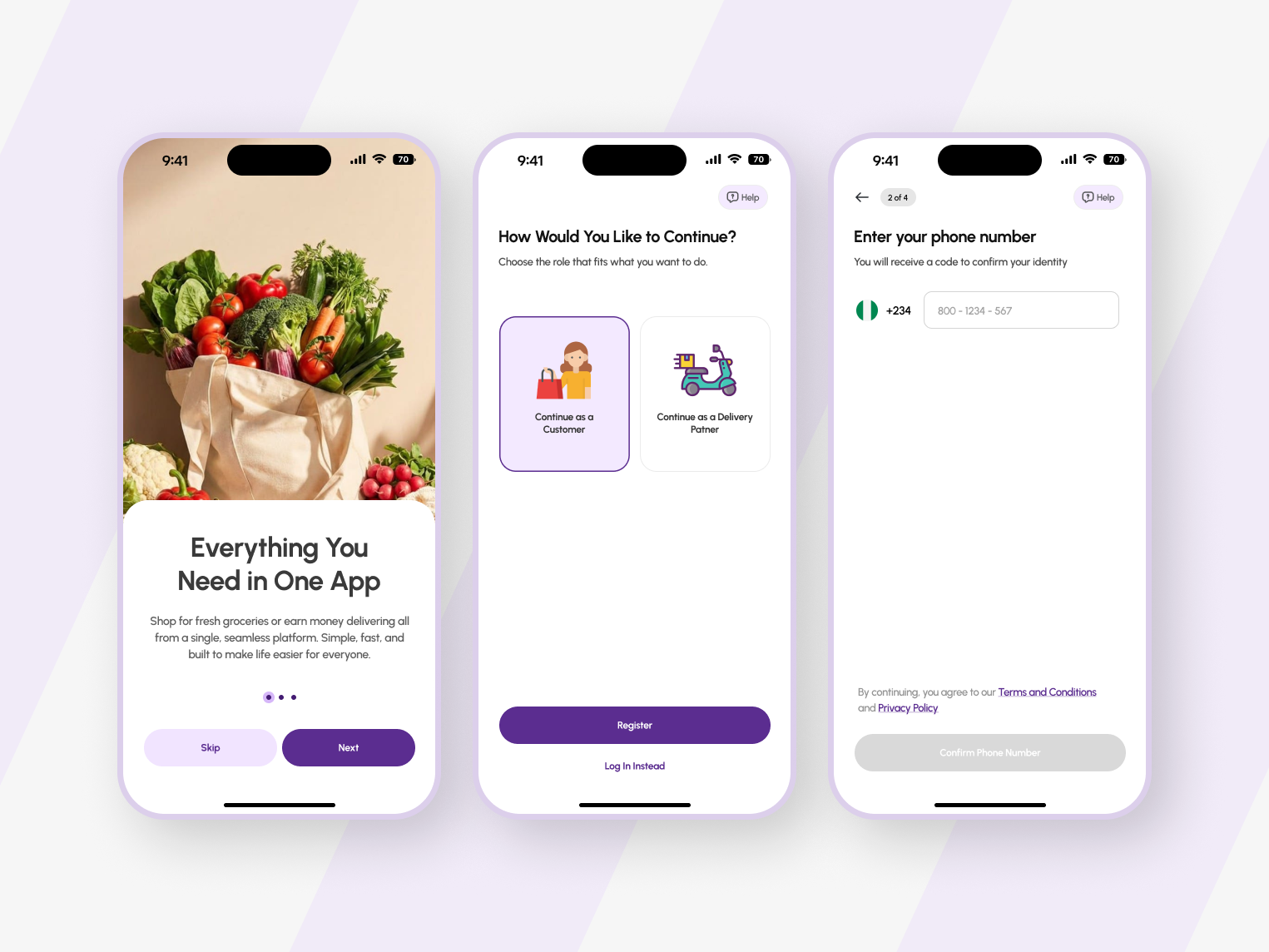 GoKart – Hyperlocal Grocery Delivery App | Mobile App UI deliveryapp ecommerce groceryapp lagos mobileapp productdesign uidesign uxdesign