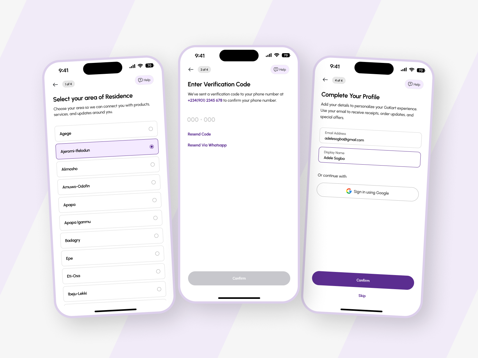GoKart – Hyperlocal Grocery Delivery App | Mobile App UI deliveryapp ecommerce groceryapp lagos mobileapp productdesign uidesign uxdesign