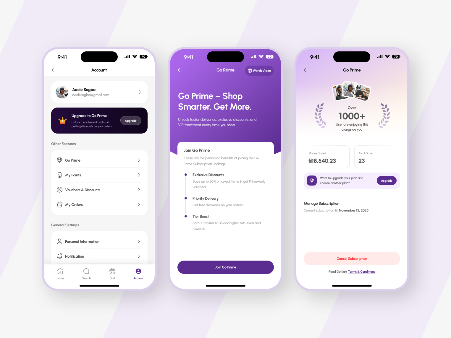 GoKart – Hyperlocal Grocery Delivery App | Mobile App UI deliveryapp ecommerce groceryapp lagos mobileapp productdesign uidesign uxdesign