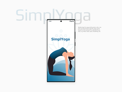 Simpl Yoga - Mobile App for Yoga and Meditations clean clean design design figma mediation app mi splash screen typo typography ui ux yoga app yoga app splash screen