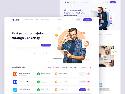 Freelancer Marketplace Website business clean company corporate figma freelance freelance ui freelancer job job board marketplace marketplace website professional project project marketplace simple ui ui design uiux website