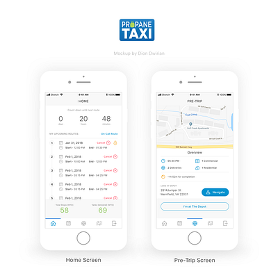 Propane Taxi App adobe xd delivery design figma graphic design ios iphone propane service sketch taxi ui ui design user interface user interface design uxui design