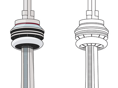 Vector Element Design - CN Tower by Fatemeh Mohsenizadeh on Dribbble