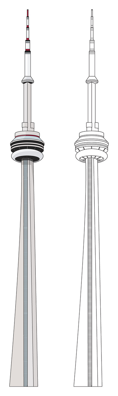 Vector Element Design - CN Tower graphic design illustration vector